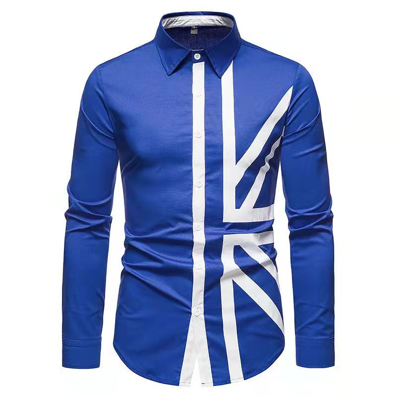 Fashion casual color matching  shirt