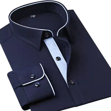 Solid color business casual shirt