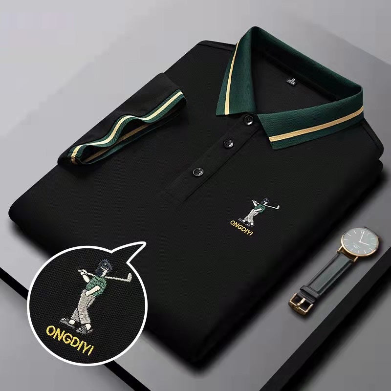 2022 new business casual lapel polo shirt