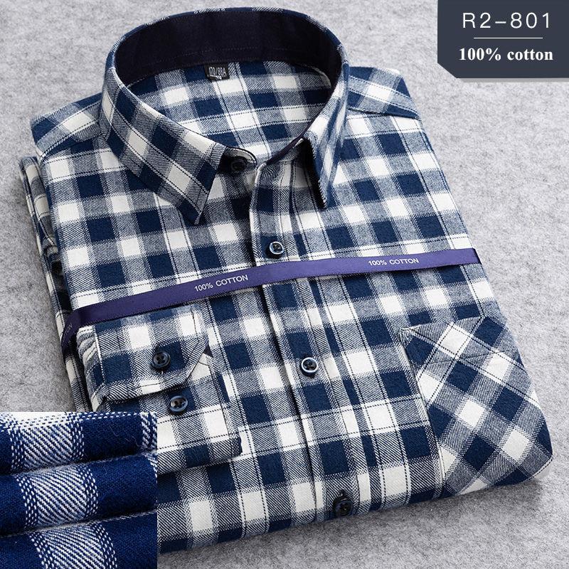 100% Cotton Men's Plaid Shirt