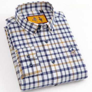 Men's 100% Cotton Plaid Shirt