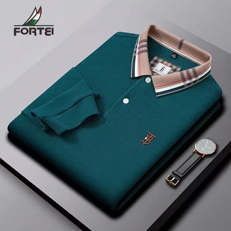 Embroidered casual polo shirt