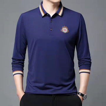 Long Embroidered Casual Business POLO Shirt