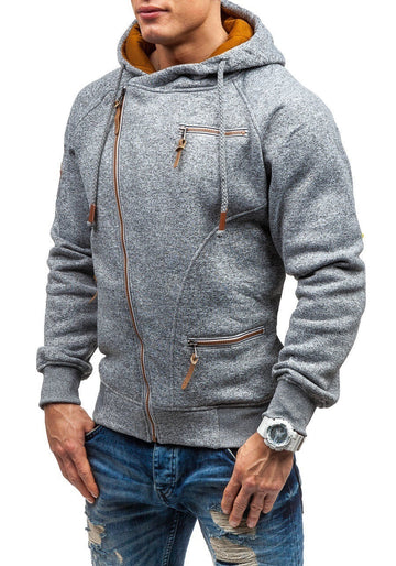 New Men's Side Zipper Hoodie