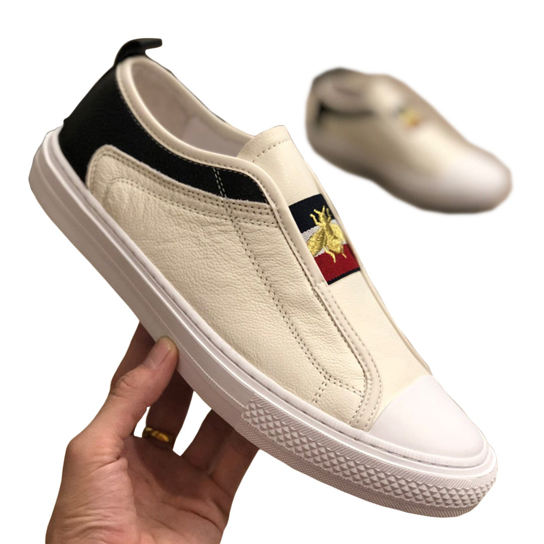 Bee Embroidered Loafers