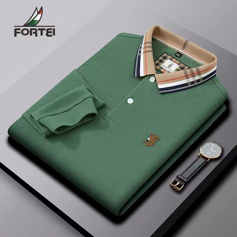 Embroidered casual polo shirt