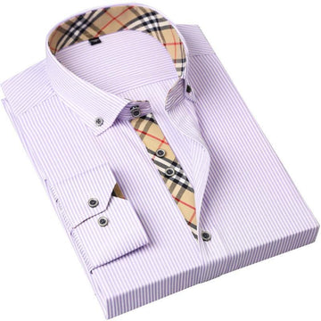 New plaid collar business casual shirt