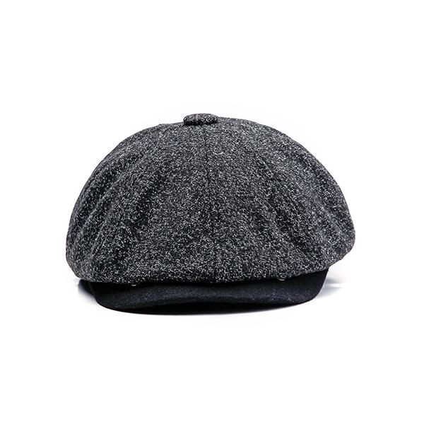 Tweed Octagon Panelled Newsboy Cap