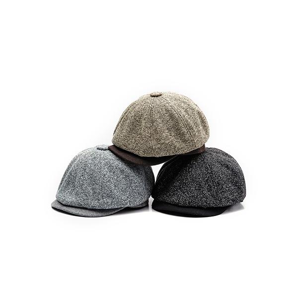 Tweed Octagon Panelled Newsboy Cap