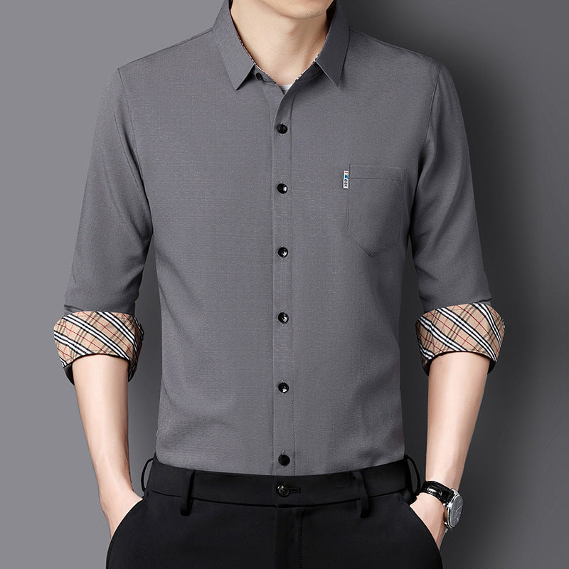 2023 Men's Business Casual Pocket Cotton Linen Shirt