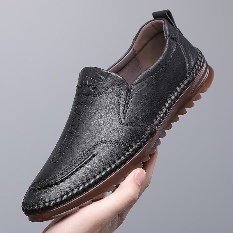 Men's casual breathable leather shoes