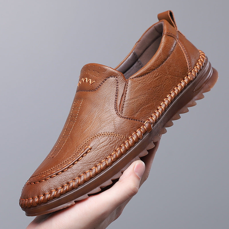 Men's casual breathable leather shoes