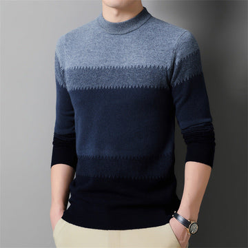 2024 New Contrast Striped Pure Wool Sweater