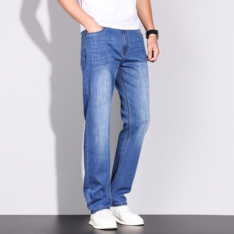 2023 Business Casual Straight Fit Stretch Cotton Jeans