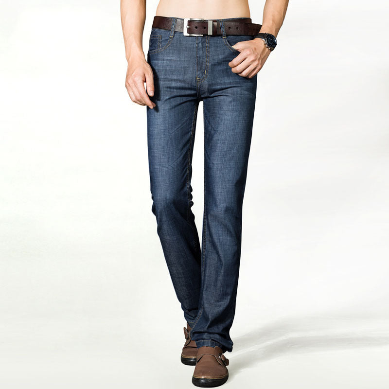 Business straight casual loose stretch jeans