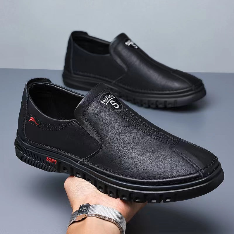 Men's business soft sole low-top leather shoes