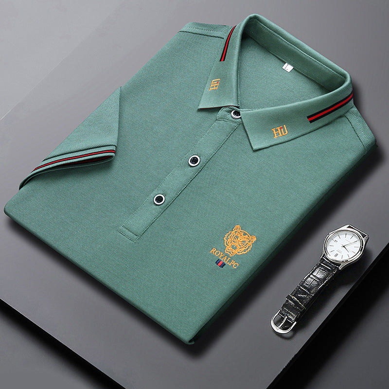 Men's Simple Embroidered Polo Shirt