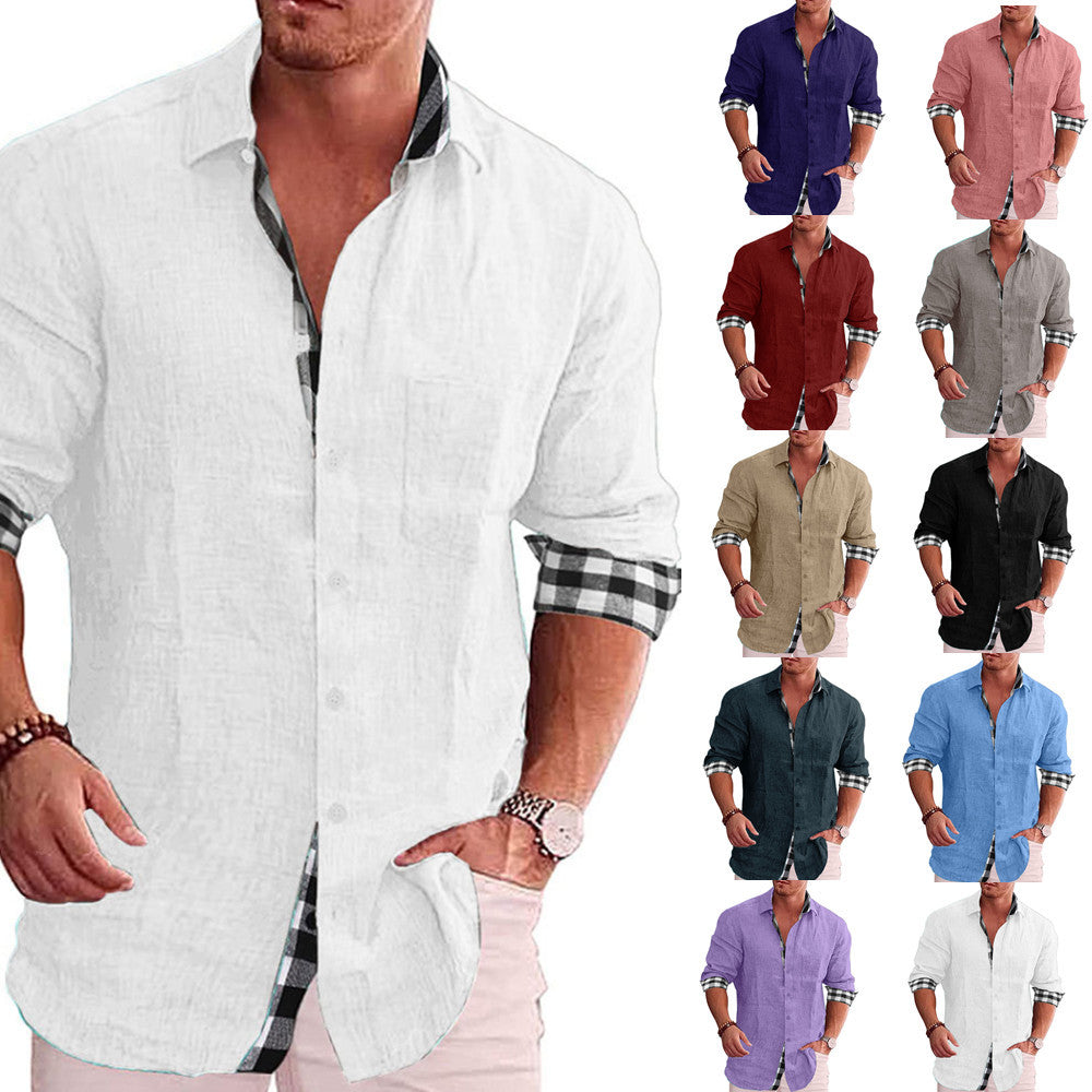 Fall Casual Men's Cotton Linen Shirt