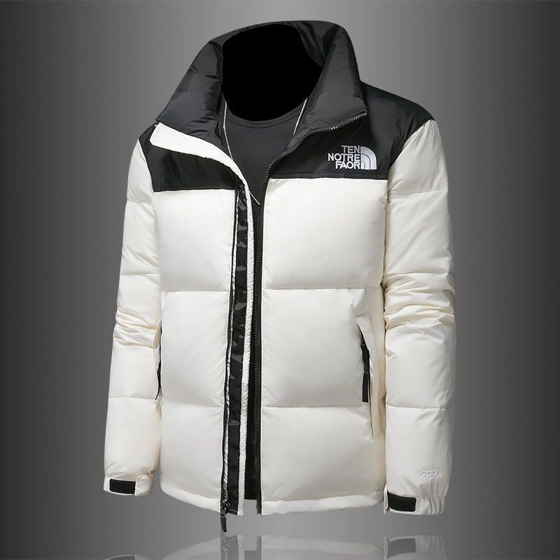 Men's Fashionable Warm White Duck Down Thickened Down Jacket