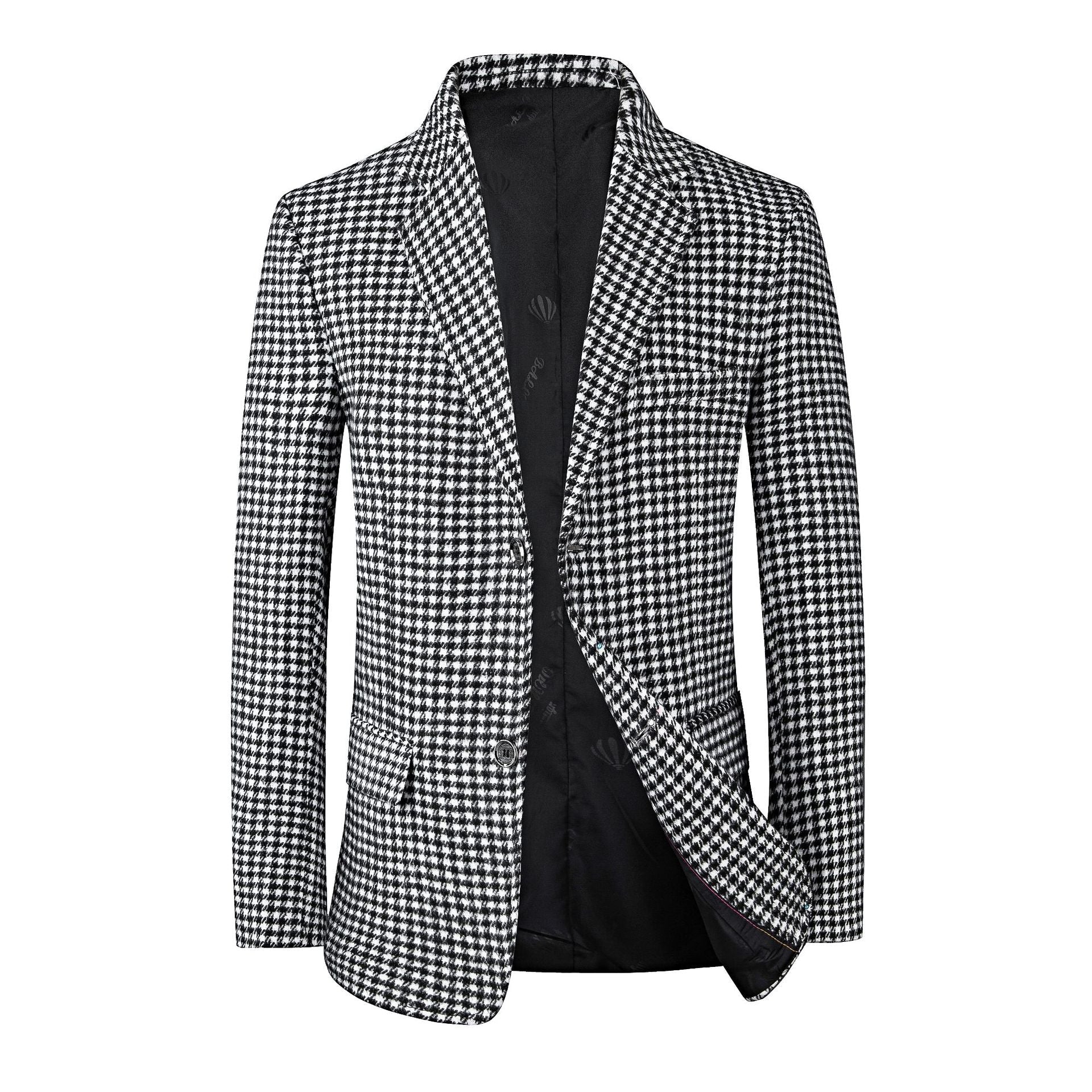 Men's Casual Plaid Slim Blazer