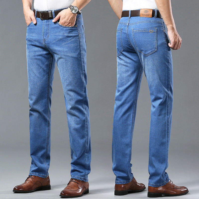 Men's Simple Soft Straight Comfortable Stretch Anti-Wrinkle Jeans