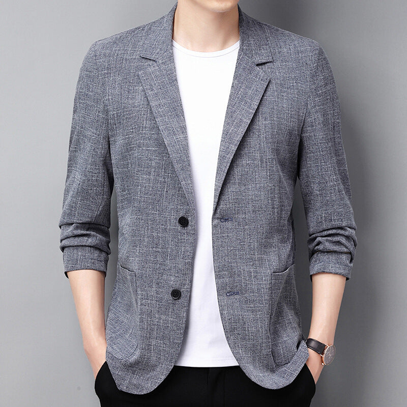 Men's Loose Multi-pocket Linen Casual Blazer