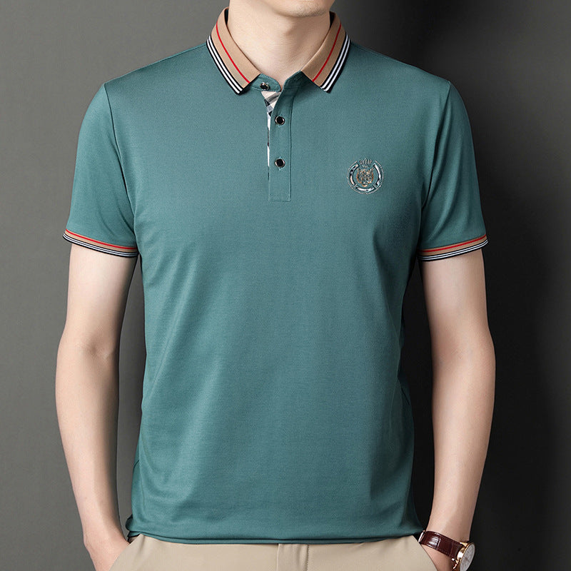 Slim Lapel Comfortable Casual Stretch POLO Shirt