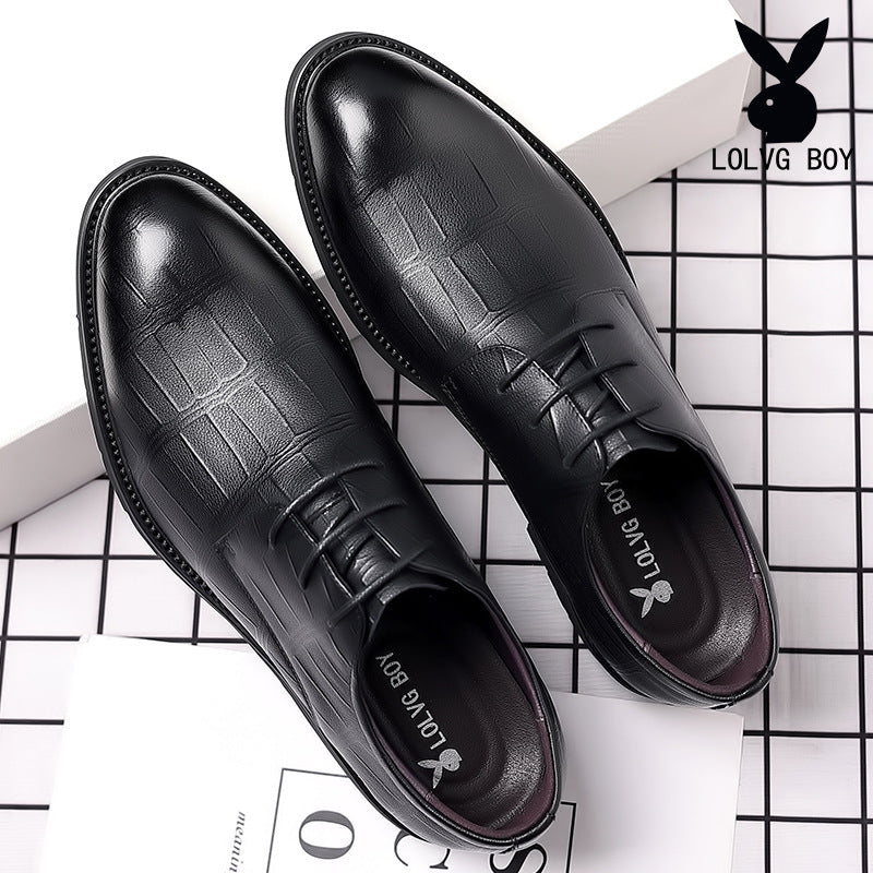 Men's Business Large Size Breathable Casual Soft-soled Leather Shoes