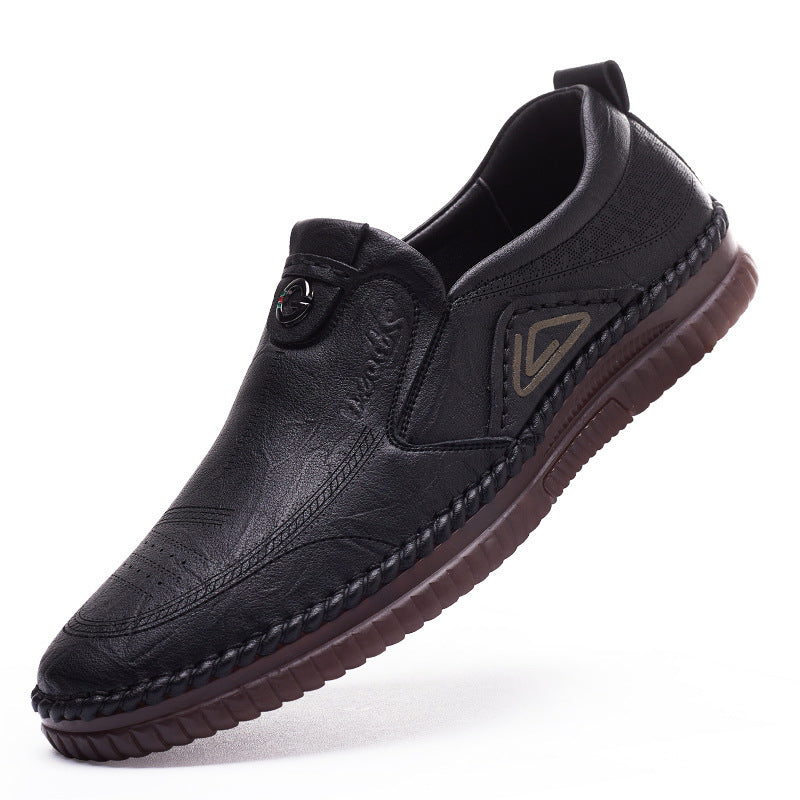 Men's casual breathable non-slip leather shoes