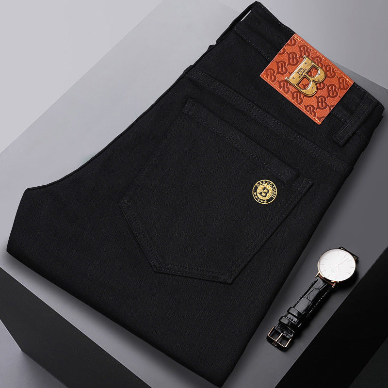 Men's Stretch Comfortable Casual Black Jeans