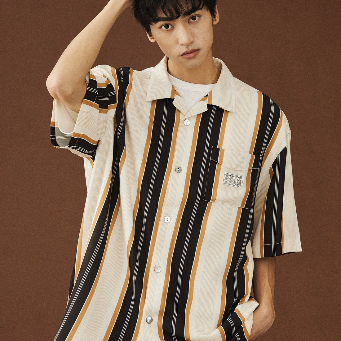 2024 New Fashion Casual Hawaiian Striped Shirt