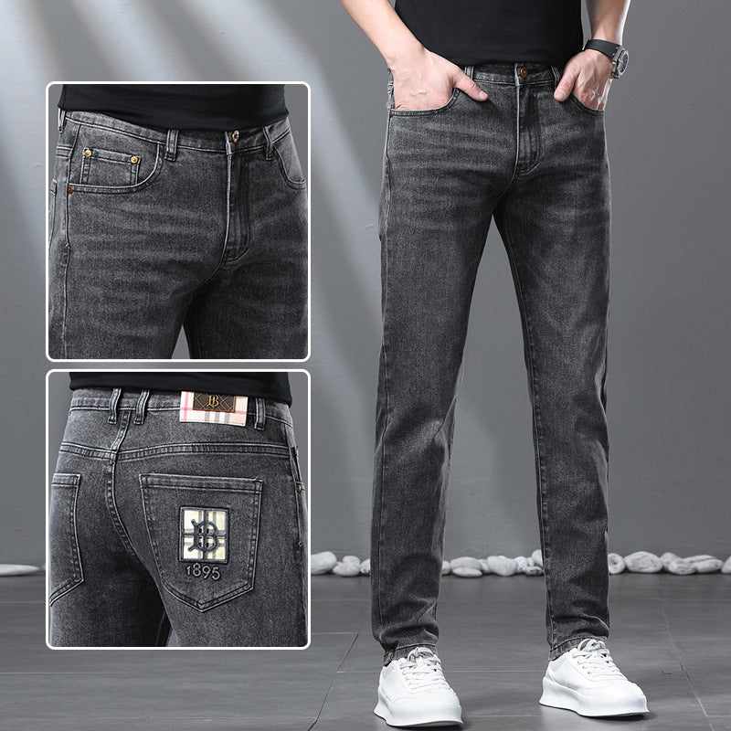 2023 New High-end Slim Straight Stretch Jeans