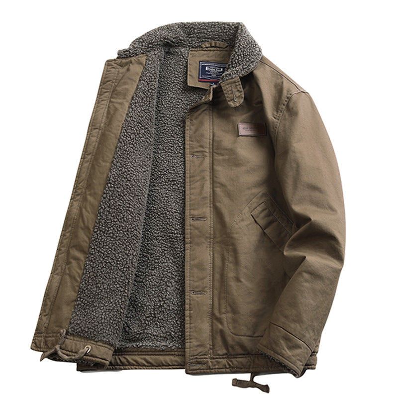 Lambswool padded jacket