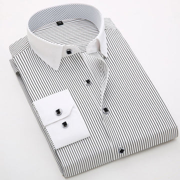 Men's Non-Iron Stripe Long Sleeve Shirt