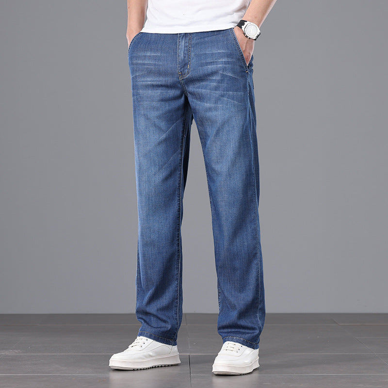 Men's Business High Waist Loose Jeans