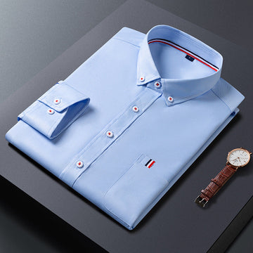 Men's Solid Color Business Casual Shirt