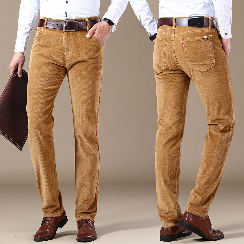 Men's Corduroy Long Straight Casual Pants