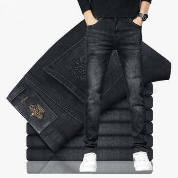 Men's Stretch Slim Printed Jeans