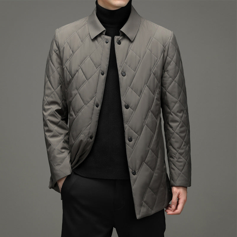 Men's lightweight warm business thin cotton jacket