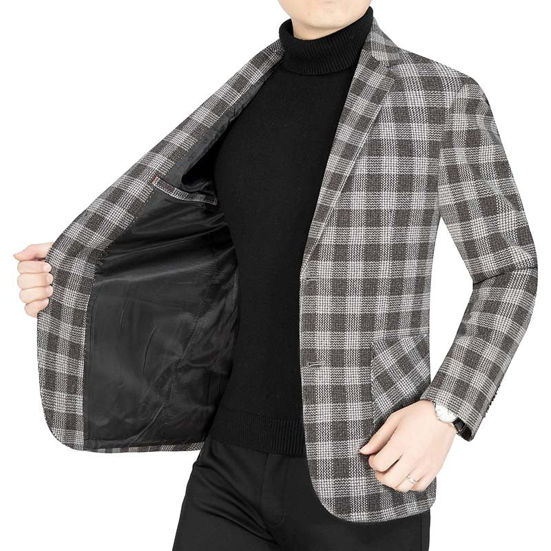 Men's New Fashion Plaid Blazer