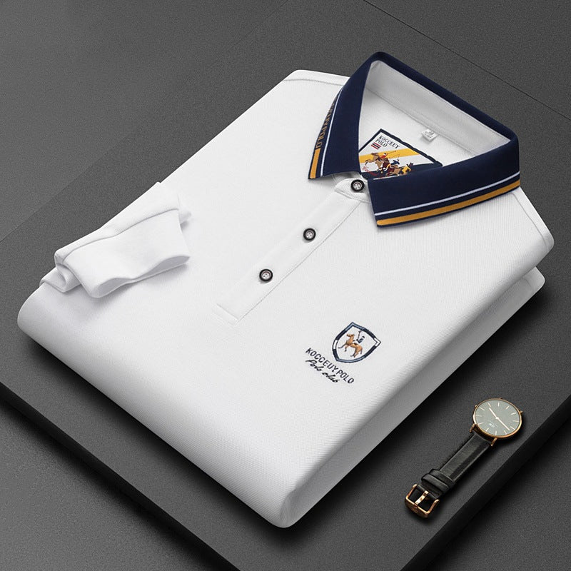 Business Loose Embroidered Polo Shirt