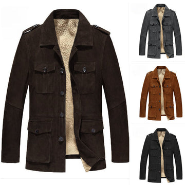 Men's Suede Cold-proof and Antifreeze Thickened Jacket