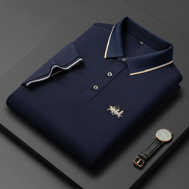 2024 Mulberry Silk Business Men's POLO Shirt