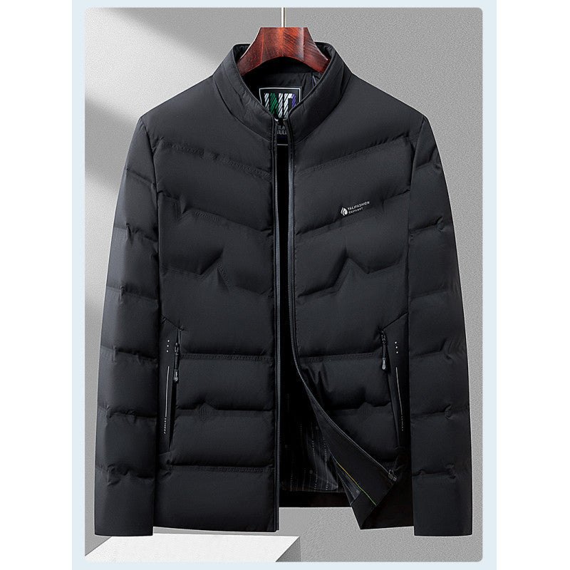 Men's Warm Duck Down Stand Collar Business Casual Down Jacket