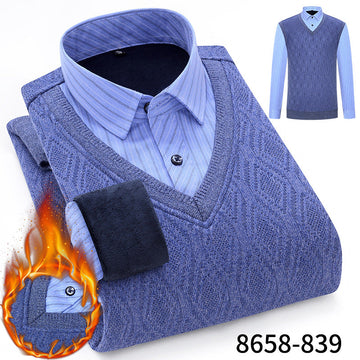 2023 Winter Business Casual Holiday Two Piece Warm Shirts