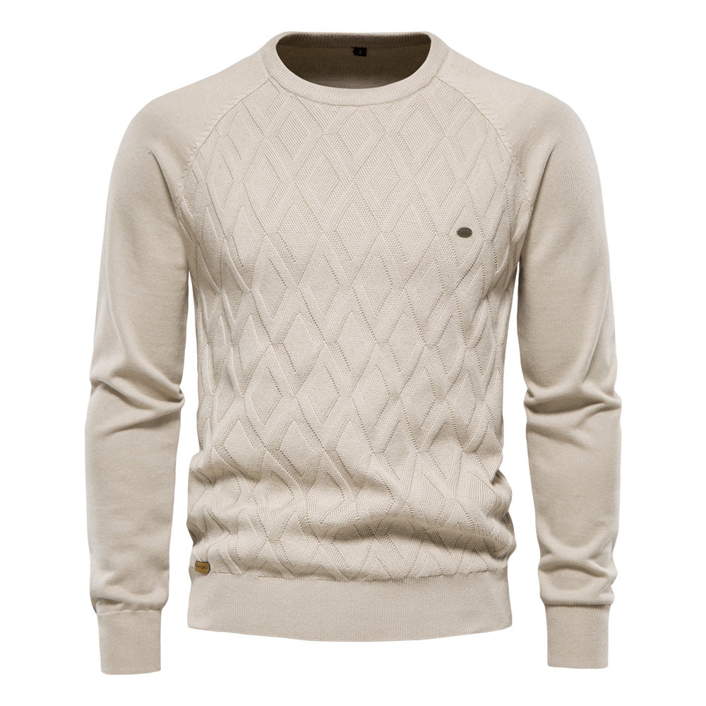 Men's High Quality Cotton Pullover Sweater