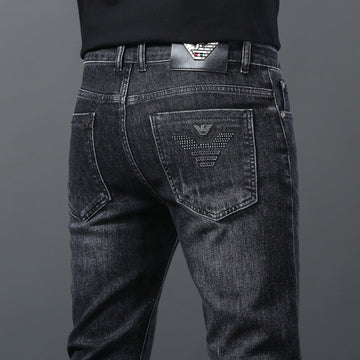 Men's High-end Slim Fit Straight Stretch Casual Jeans