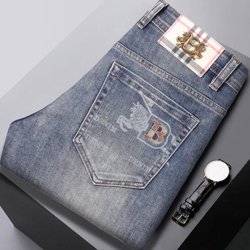 Men's High-end Quality Embroidered Stretch Jeans