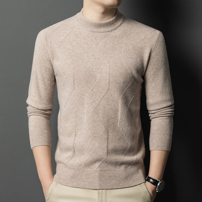 Thickened half turtleneck business casual sweater