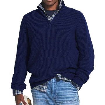 Men's Casual Bottoming Zipper Turtleneck Sweater